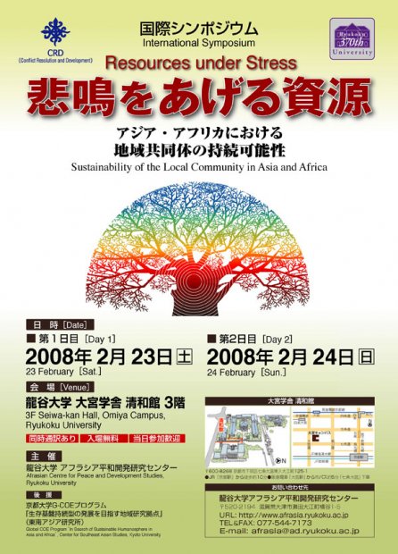 2008/2/23－24:The Third AFC International Symposium: Resources under Stress 