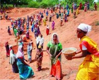 Labourers under National Employment Guarantee Programme
(Date taken: / Place: / Taken by Mr.Balamurugan, post graduate student of TNAU)
